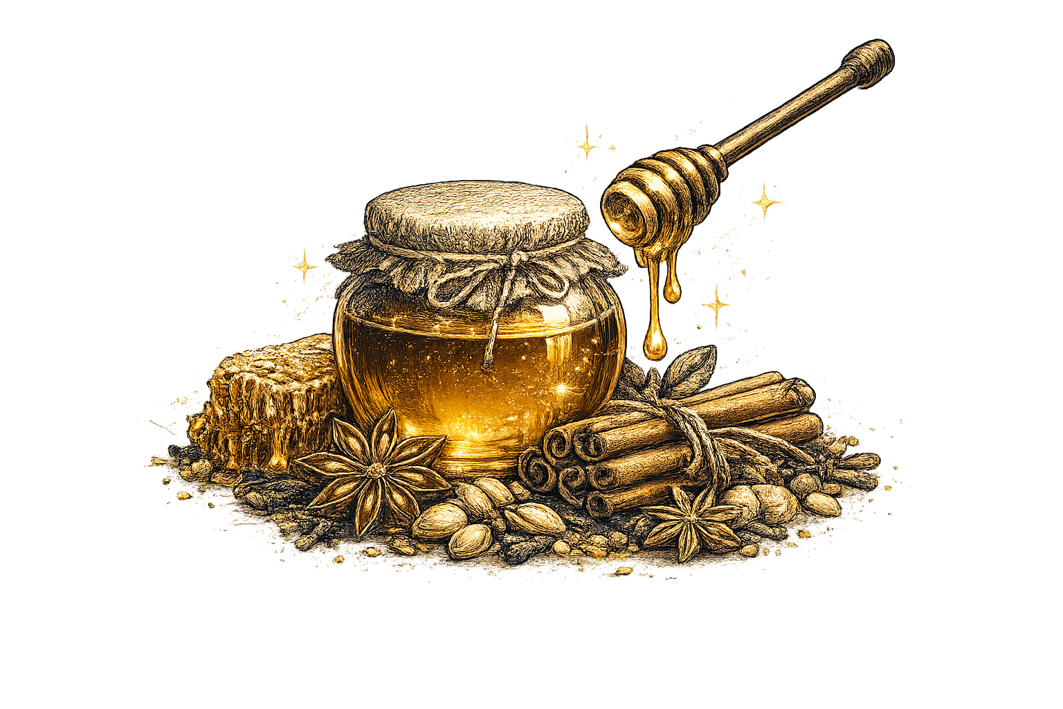 Honey and spices